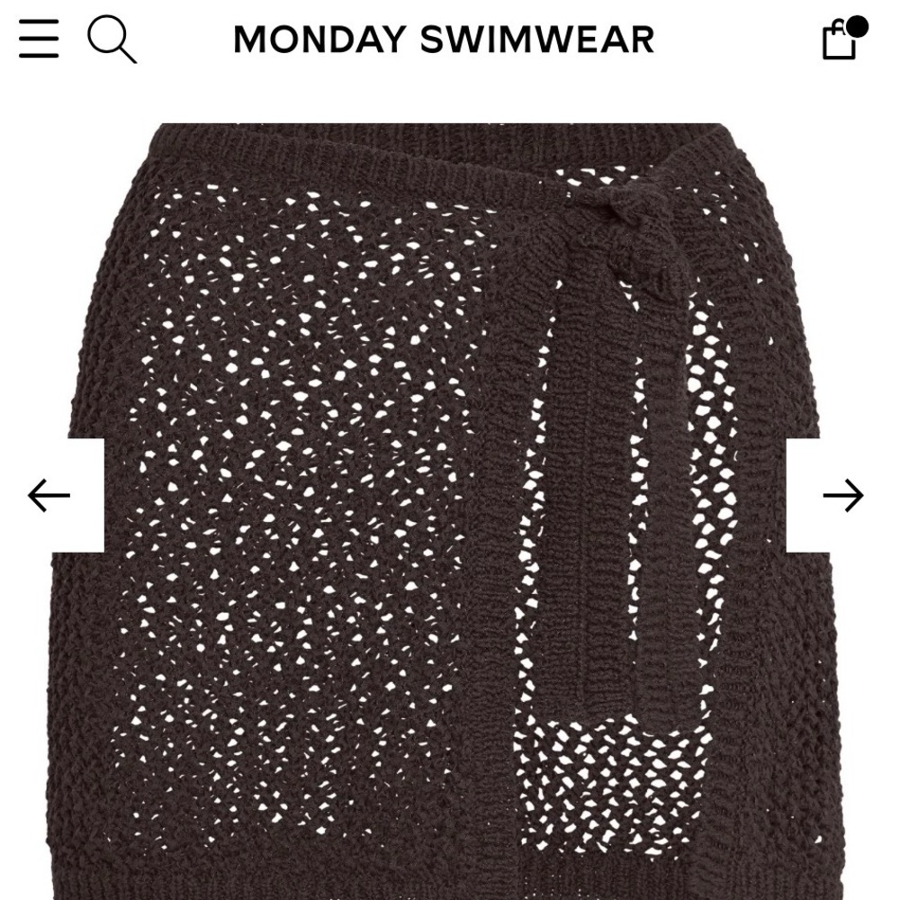 Monday Swimwear Black Crochet Swim Coverup